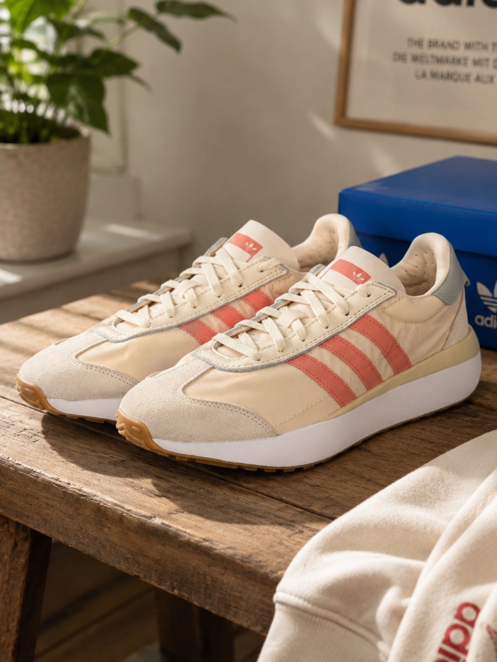 Adidas Originals Country XLG Shoes IF3698 Cream Pink Gum Women’s US 7 NEW w/ Box